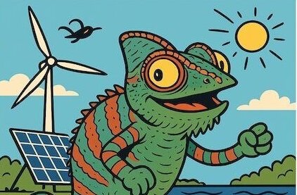 Chamäleon Comic Energiepolitik
